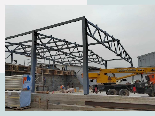 Строительство цехов в Феодосии