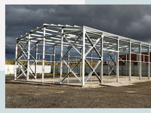 Двускатные ангары в Феодосия от 609 руб. за квадрат