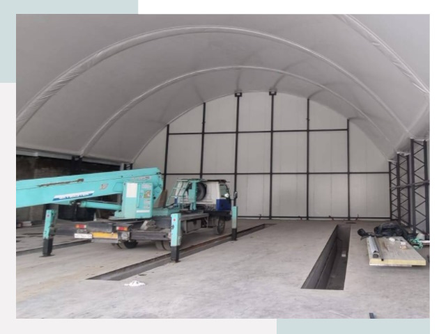 Внутреннее оснащение ангаров в Феодосии