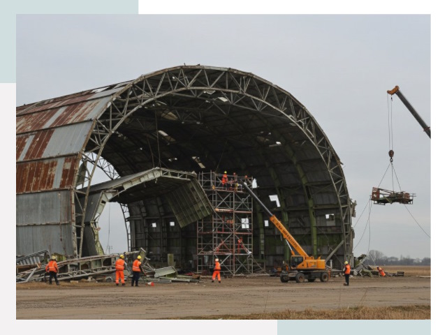 Демонтаж ангаров в Феодосии